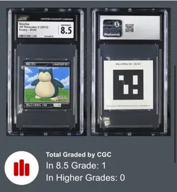 CGC 8.5 POP 1 NO HIGHER - Pokemon Snorlax #143 Sticker Seal AR Retsuden 2 Ensky - Image 5