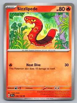 Pokemon TCG SV05: Temporal Forces Sizzlipede 036/162 - Image 1