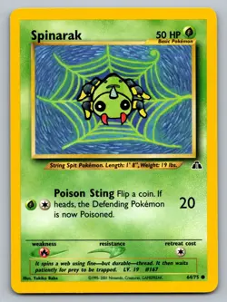 Pokemon TCG Neo Discovery Spinarak 64/75 - Image 1