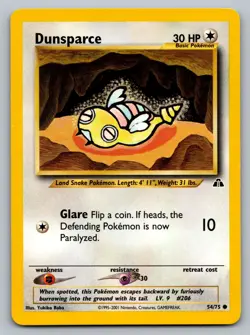 Pokemon TCG Neo Discovery Dunsparce 54/75 - Image 1