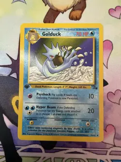 Golduck 35/62 Fossil Regular 1st Edition Near Mint WOTC Pokemon Vintage - Image 1