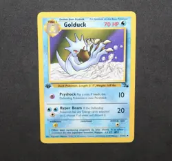 Pokemon 1999 1st Edition Golduck 35/62 Fossil Regular - NM - Image 1