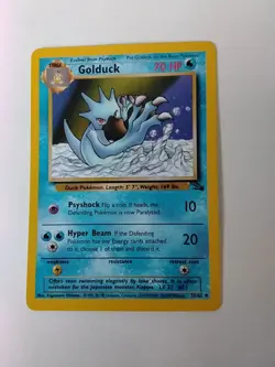 Pokemon - Golduck - Fossil 35/62 1st Edition - Uncommon. EX+/NM - Image 1
