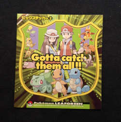 Slowpoke Vulpix Charmander Squirtle Pinsir Pokemon LeafGreen Sticker Japanese - Image 1