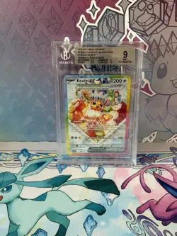 2025 Pokemon Eevee Ex Prismatic Evolutions 174 Black Star Promo - Beckett BGS 9 - Image 1