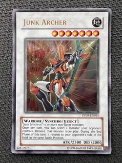 Yugioh Junk Archer Unlimited Edition Ultra Rare DP09-EN016 NM - Image 1