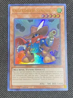 YuGiOh! - Quickdraw Synchron LDS3-EN117 Ultra Rare 1st Edition Near Mint - Image 1