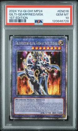 2024 Yu-Gi-Oh Gilti-Gearfried The Magical Steel Knight EN016 PSA 10 (Sept 25) - Image 1
