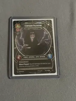 Star Wars Unlimited Regional Qualifier Promo Card Emperor Palpatine FOIL - Image 1