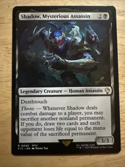 Shadow, Mysterious Assassin Commander: Final Fantasy MTG Magic the Gathering - Image 1