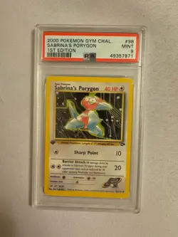 2000 Pokemon - 1st Edition Sabrina’s Porygon Gym Challenge 98/132 - PSA 9 Mint! - Image 1