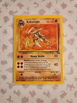 Kabutops 24/62 Fossil Unlimited Rare Pokemon TCG - Image 1