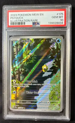 2023 POKEMON MEW EN-151 ILLUSTRATION RARE #175 PSYDUCK PSA 10 - Image 1