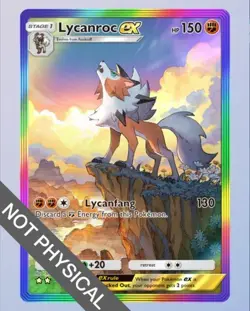 Lycanroc Rainbow Rare 2⭐, Pokemon TCG Pocket, Extradimensional Crisis, English - Image 1