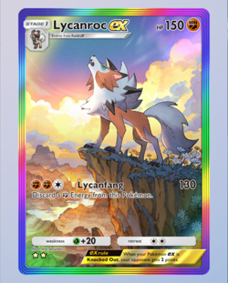 Lycanroc Rainbow Rare 2⭐, Pokemon TCG Pocket, Extradimensional Crisis, English - Image 3