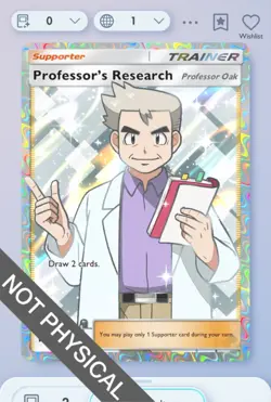 Pokemon TCG POCKET - Professor's Research Full Art 2⭐, Deluxe EX, English - Image 1