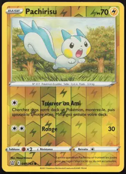 Carte Pokemon Pachirisu 049/163 Reverse Styles de Combat Francais - Image 1