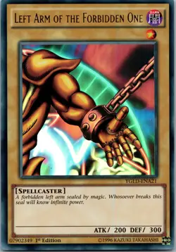 Yugioh Left Arm of the Forbidden One YGLD-ENA21 1st Edition Ultra Rare NM - Image 1