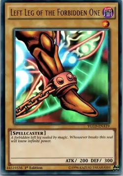 Yugioh Left Leg of the Forbidden One YGLD-ENA19 1st Edition Ultra Rare NM - Image 1