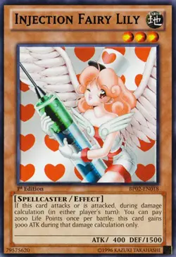 1x (EX) Injection Fairy Lily - BP02-EN018 - Rare - 1st Edition YuGiOh - Image 1