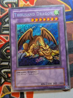 Yugioh - Thousand Dragon MRD-143 Secret Rare - UNLIMITED OLD PRINT - LP - Image 1