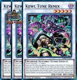 Yugioh! 3x Kewl Tune Remix PHRE-EN036 Super Rare 1st Ed NM - Image 1