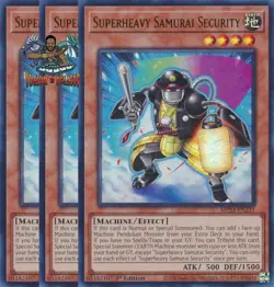 Yugioh! 3x Superheavy Samurai Security MP24-EN231 Ultra Rare 1st Ed NM - Image 1