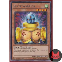 Yugioh Slate Warrior BP03-EN013 Rare 1st Edition NM - Image 1