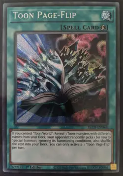YuGiOh Toon Page-Flip Secret Rare 1st Edition BLCR-EN068 - Image 1