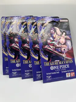 (5) One Piece TCG: The Azure Sea's Seven Sleeved Booster OP-14 English. - Image 1