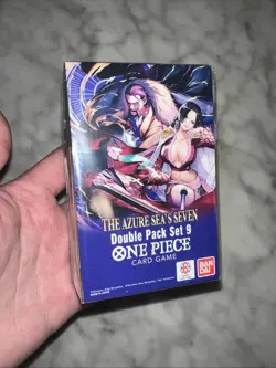 One Piece TCG: Double Pack Set 9 The Azure Sea's Seven - FACTORY SEALED! IN HAND - Image 1