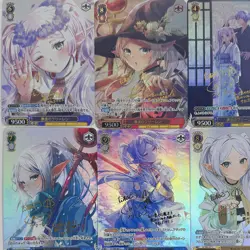 9×Frieren Beyond Journey's End Doujin Card Goddess Stroy Waifu Custom Holo Foil - Image 4
