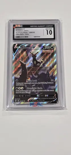 CGC 10 Umbreon V Alternate Art Evolving Skies 189/203 Alt Pokemon Card FA 2021 - Image 1