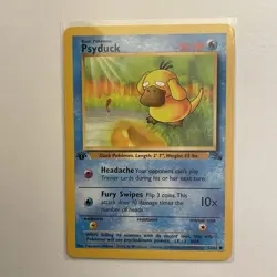 Psyduck 53/62 1st Edition Fossil Set Pokemon Card NM - Image 1