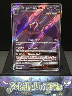 Pokemon Card Naganadel GX 121/131 Full Art Forbidden Light Played - Image 1