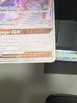 Pokemon Card Naganadel GX 121/131 Full Art Forbidden Light Played - Image 4