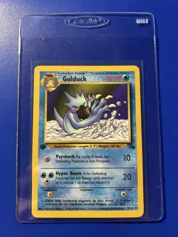 Pokemon Card - Fossil 35/62 - GOLDUCK (uncommon) **1st Edition** - Image 3