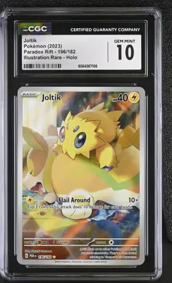 CGC 10 Joltik 196/182 Illustration Rare Paradox Rift Pokemon Card - Image 1