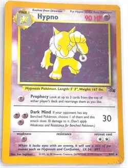 Hypno Fossil Holo Card 8/62 Unlimited Rare LP-MP🔥 - Image 1