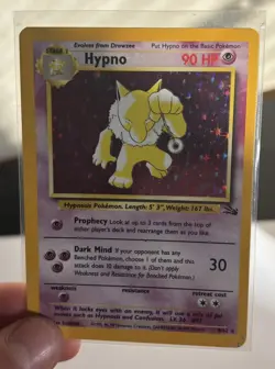 Hypno Fossil Holo Card 8/62 Unlimited Rare LP-MP🔥 - Image 2