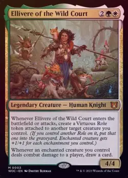 MTG Wilds of Eldraine Commander - Ellivere of the Wild Court (Foil) - Image 1