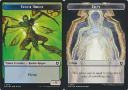 MTG Wilds of Eldraine Commander - Faerie Rogue 1/1 & Copy [Token] - Image 1