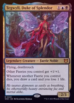 MTG Wilds of Eldraine Commander - Tegwyll, Duke of Splendor (Foil) - Image 1