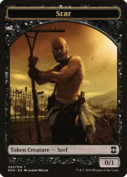 1x MTG - Serf Token #05 (Sengir Autocrat) - Eternal Masters - Image 1
