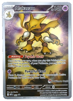 Pokemon Alakazam Pokemon Center Stamped Black Star Promo 009 - Image 1