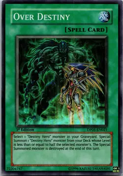 Yugioh Over Destiny DP05-EN021 1st Edition Super Rare NM - Image 1
