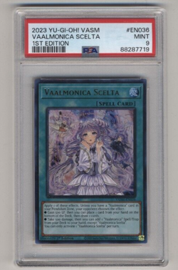 Yu-Gi-Oh Vaalmonica Scelta PSA 9 VASM-EN036 1st Edition Valiant Smashers Yugioh - Image 1