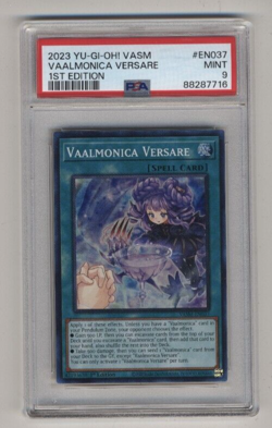 Yu-Gi-Oh Vaalmonica Versare PSA 9 VASM-EN037 1st Edition Valiant Smashers Yugioh - Image 1
