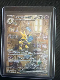 Pokemon TCG Alakazam EX 151 Holo Card Scarlet & Violet 201/165 Mint - Image 1