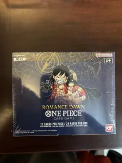 One Piece Card Game Romance Dawn OP-01 Booster Box Sealed - English White Bottom - Image 1